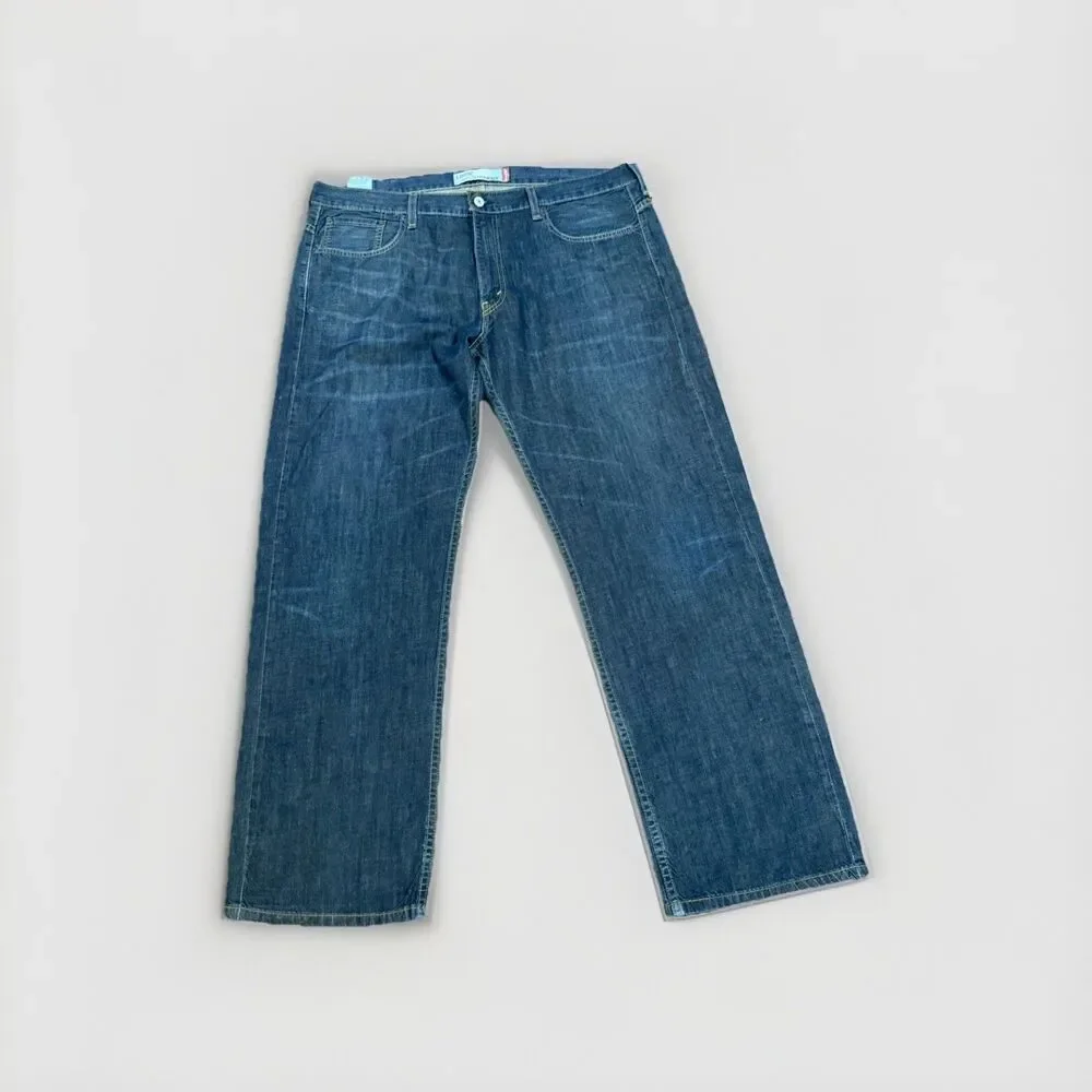 Levis Jeans Mens 38x32 Blue 569 Loose Baggy Relaxed Faded Comfort Denim Pants